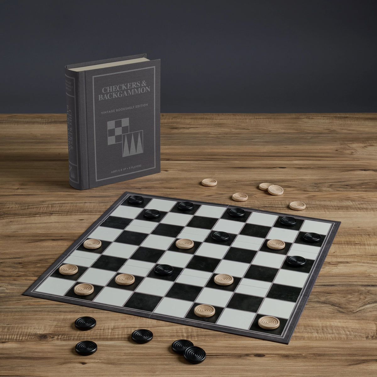 Checkers & Backgammon | Vintage Bookshelf Edition