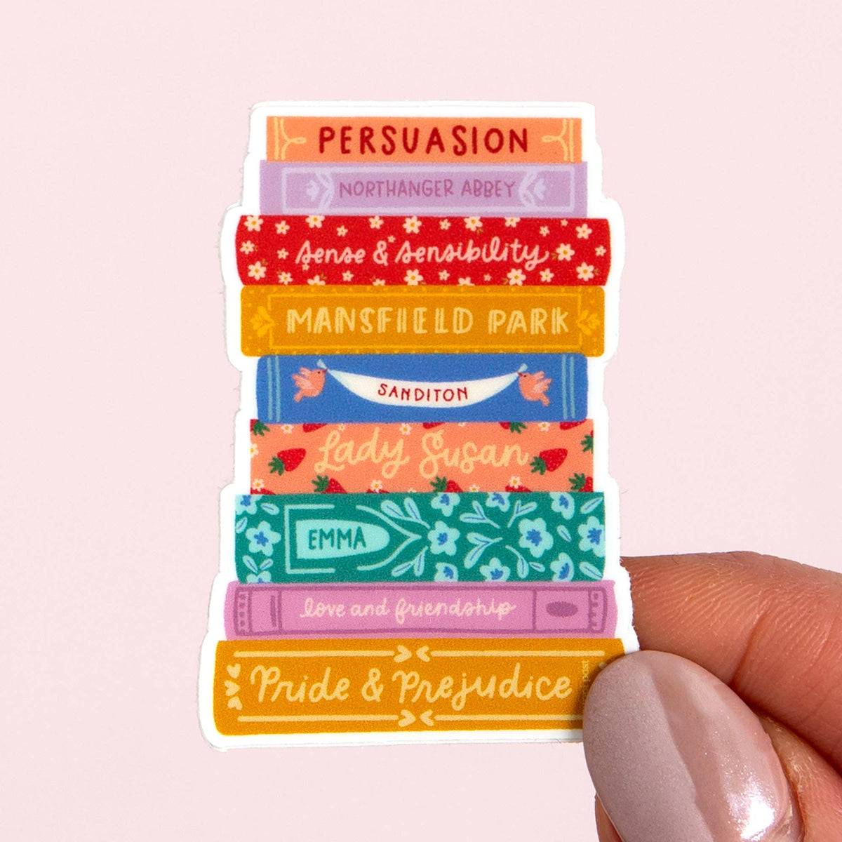 Jane Austen Book Stack | Vinyl Sticker