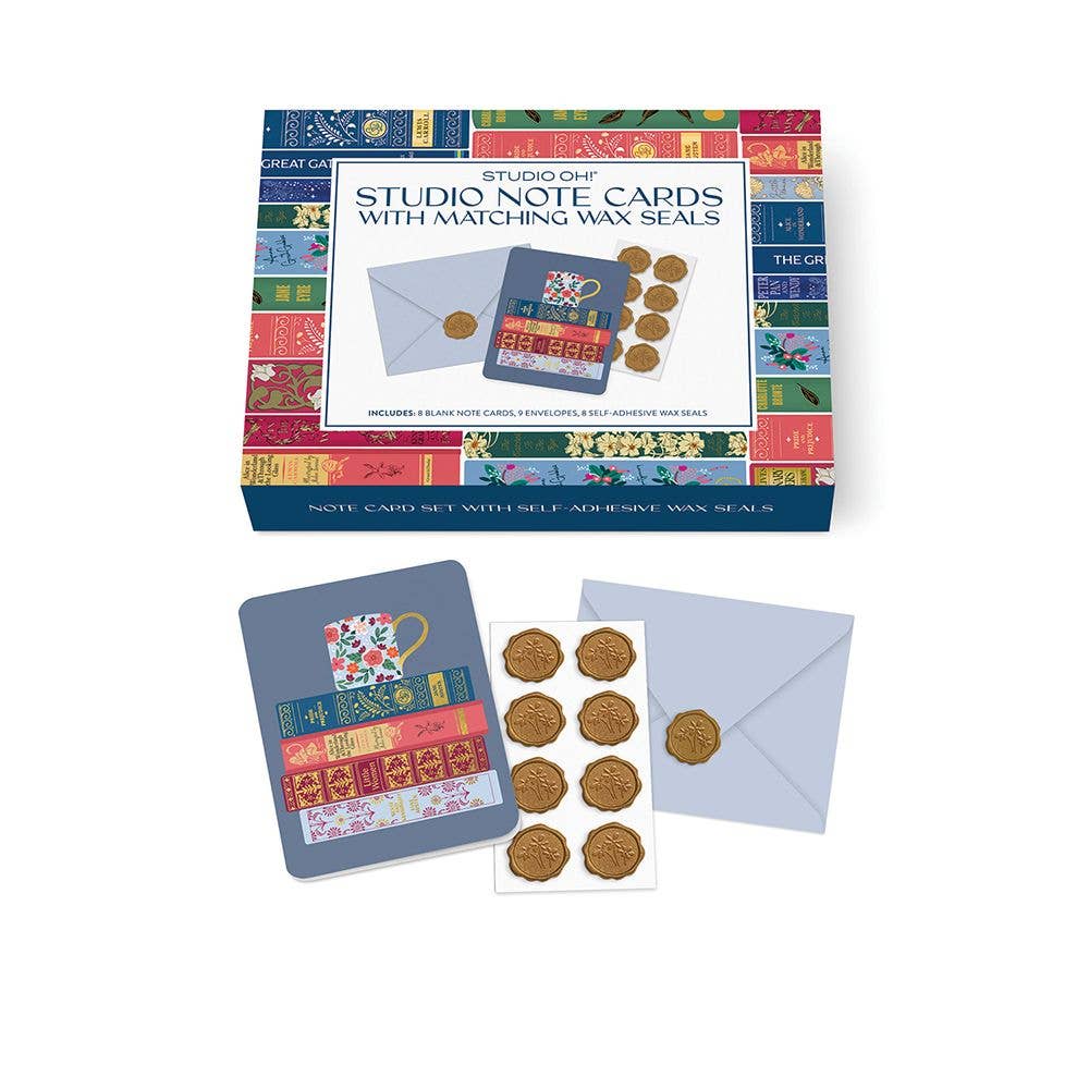 Fully Booked | Bookish Note Card Set with Matching Wax Seals