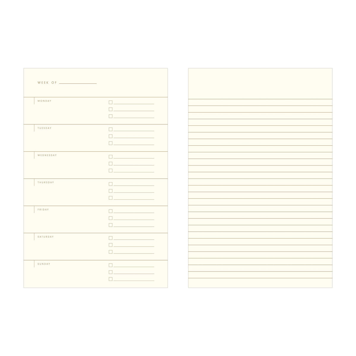 Striped Weekly Planner | Undated