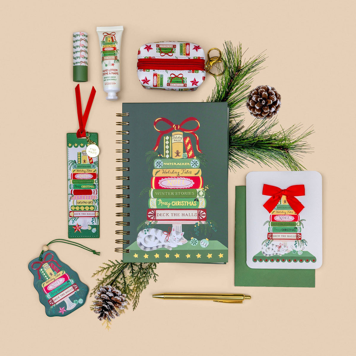 Bookish Christmas | Bow Note Card Set