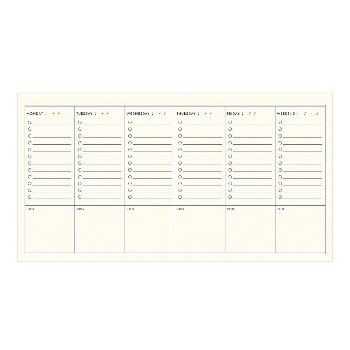 Day By Day | Undated Weekly Planner
