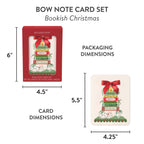 Bookish Christmas | Bow Note Card Set