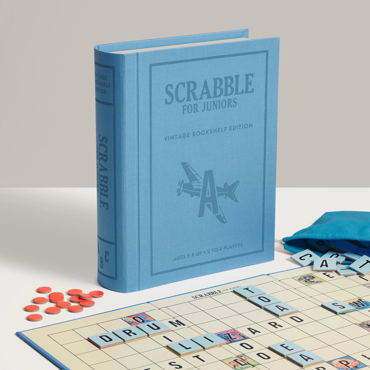 Scrabble Junior | Vintage Bookshelf Edition