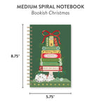 Bookish Christmas | Medium Spiral Notebook