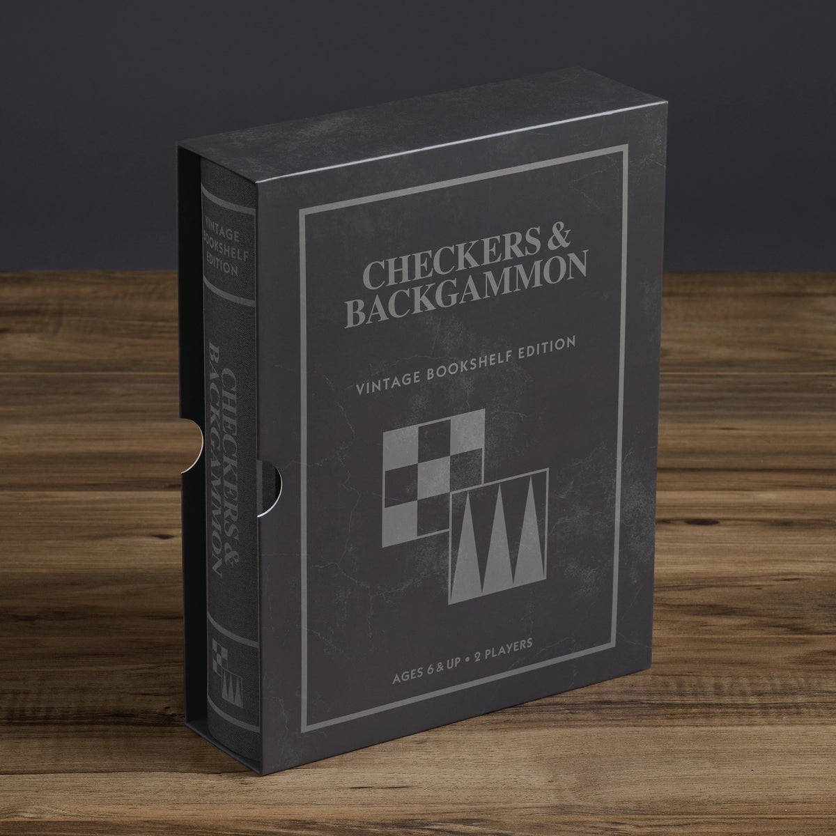 Checkers & Backgammon | Vintage Bookshelf Edition