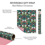 Red Ribbon Christmas | Reversible Gift Wrap