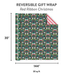 Red Ribbon Christmas | Reversible Gift Wrap
