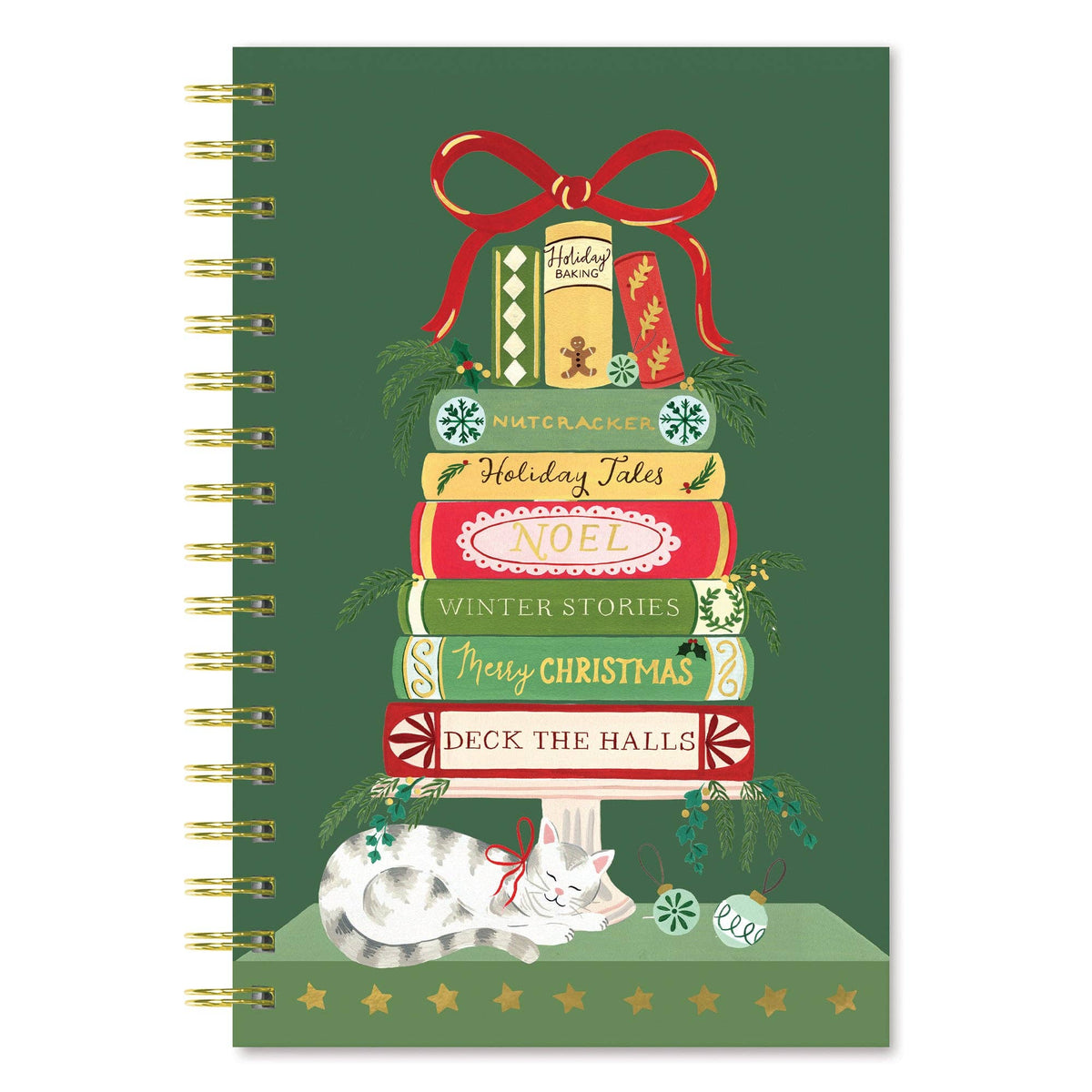 Bookish Christmas | Medium Spiral Notebook
